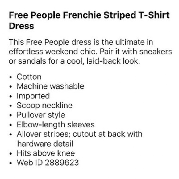 We the Free by Free people Frenchie Tee Shirt Dress Size Medium - Picture 3 of 7